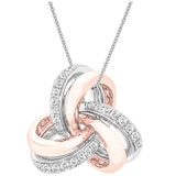 0.15ctw Diamond Circles Pendant (Love Knot)