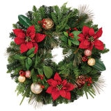 61cm Unlit Decorated Wreath