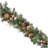 2.7M Pre-Lit Decorated Garland