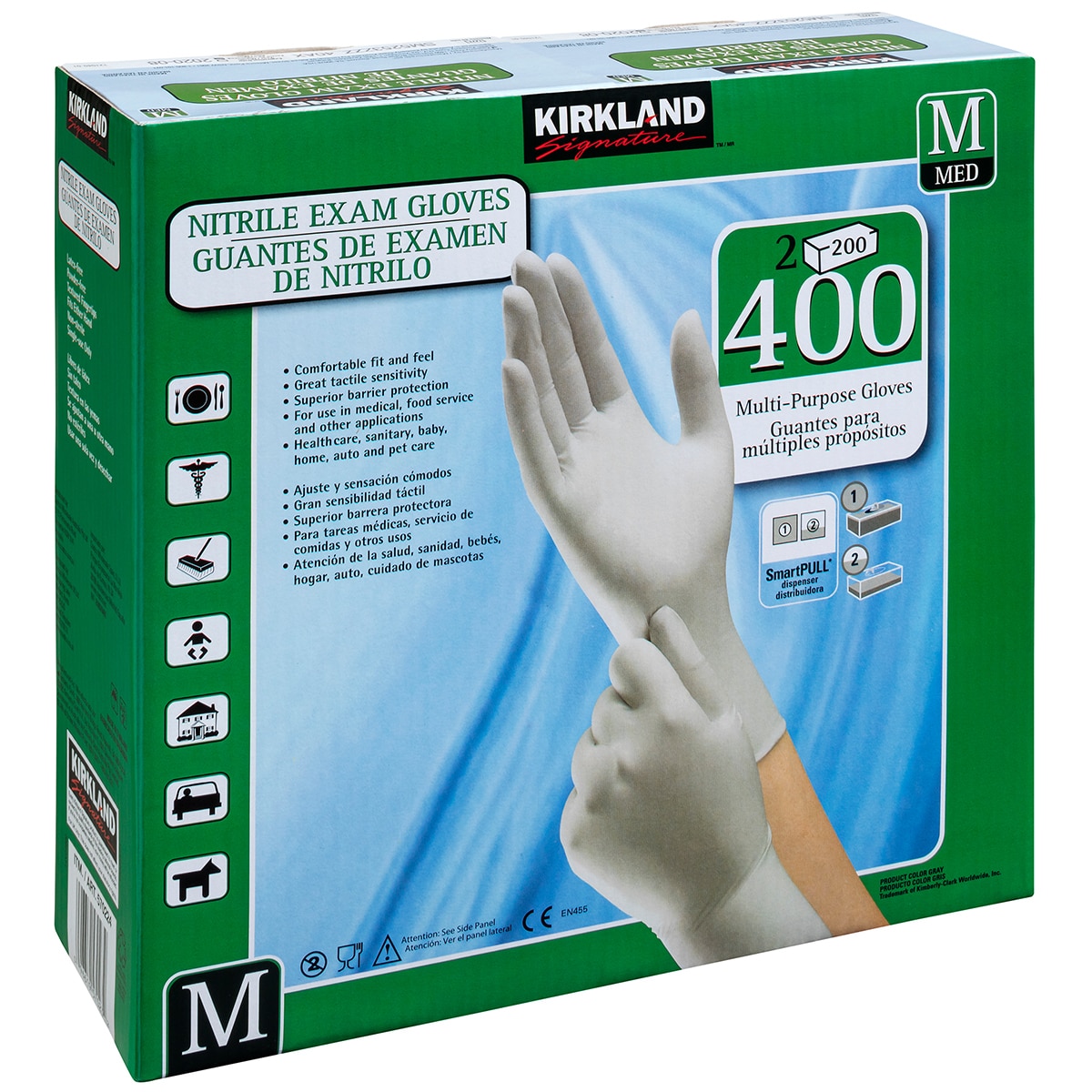 Kirkland Signature Nitrile Exam Gloves (Medium), 400 Count | lupon.gov.ph
