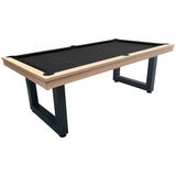 All Table SportsOdyssey 8ft Pool Table Natural Wood Black Felt