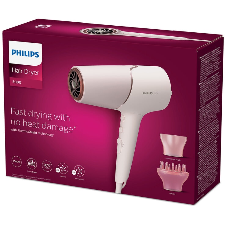 Philips Hair Dryer 5000 ThermoShield Sensor BHD53000 Philips Hair Dryer 5000 ThermoShield Sensor BHD53000