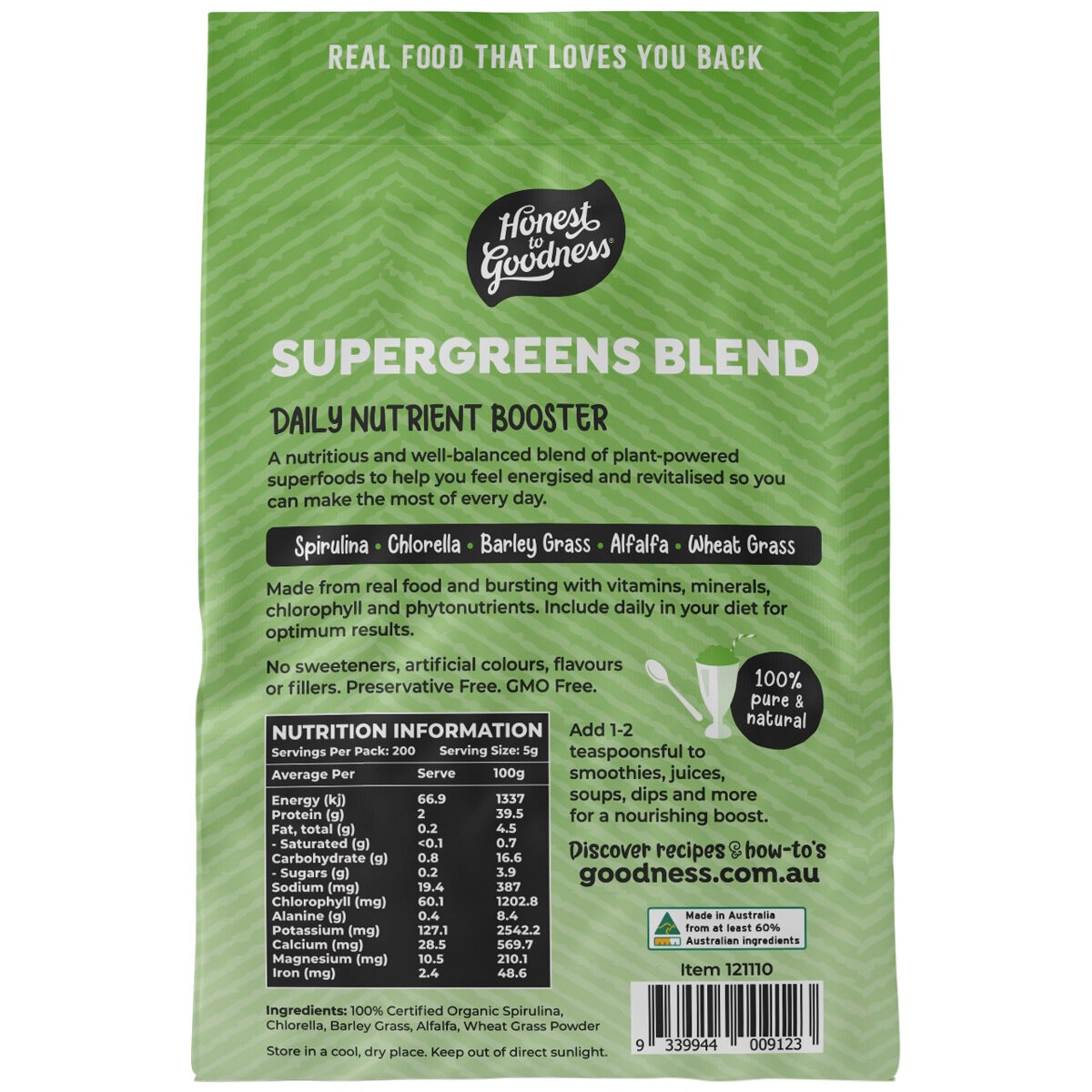 Honest to Goodness Organic Supergreens