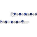 18KT WG 0.73CTW Diamond 3.22CTW Sapphire Bracelet