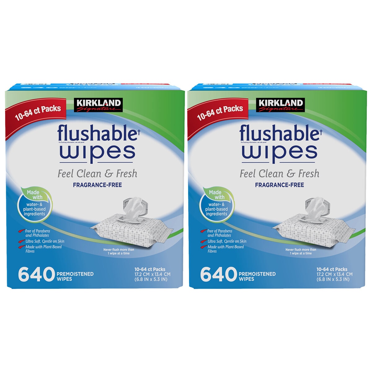 Kirkland Signature Flushable Wipes 2 x 640 Count Kirkland Signature Flushable Wipes 2 x 640 Count