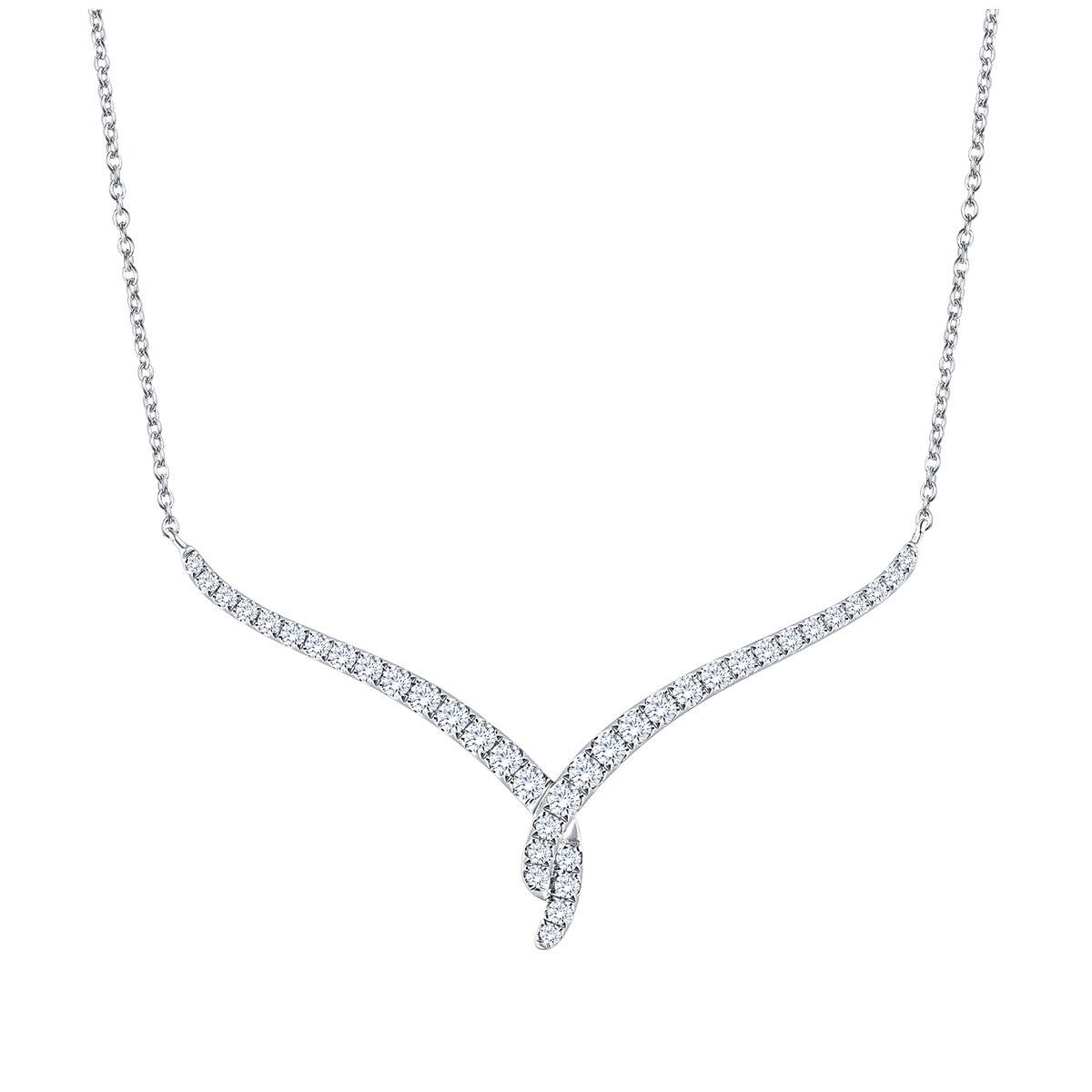 18KT White Gold 0.72ctw Diamond Necklace | Costco Australia