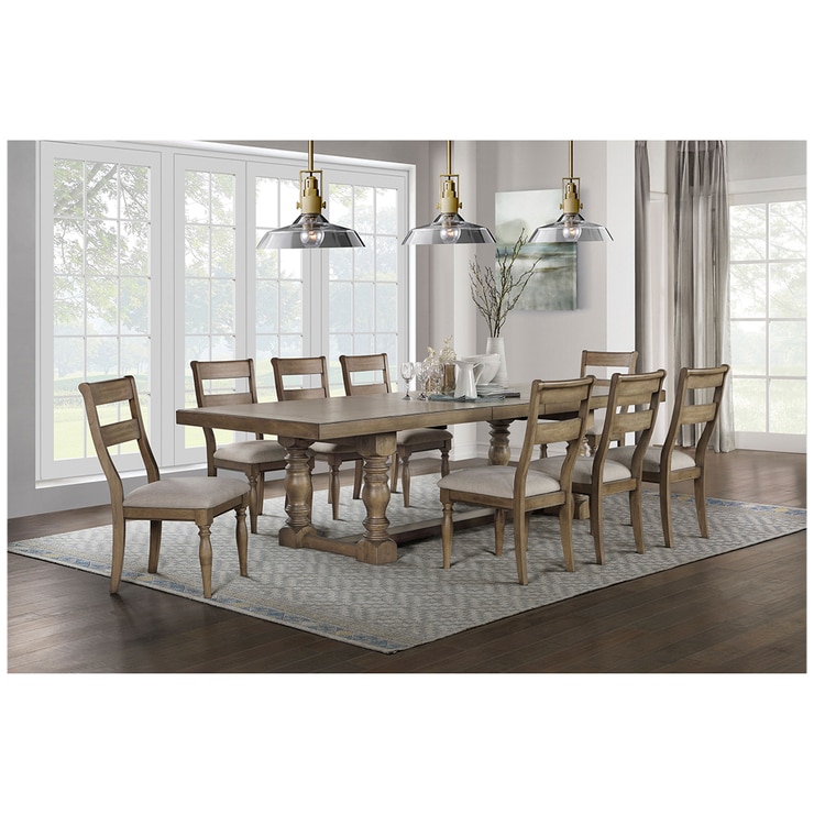 Bayside Furnishings Pedestal Dining Set 9pc | Costco Australia