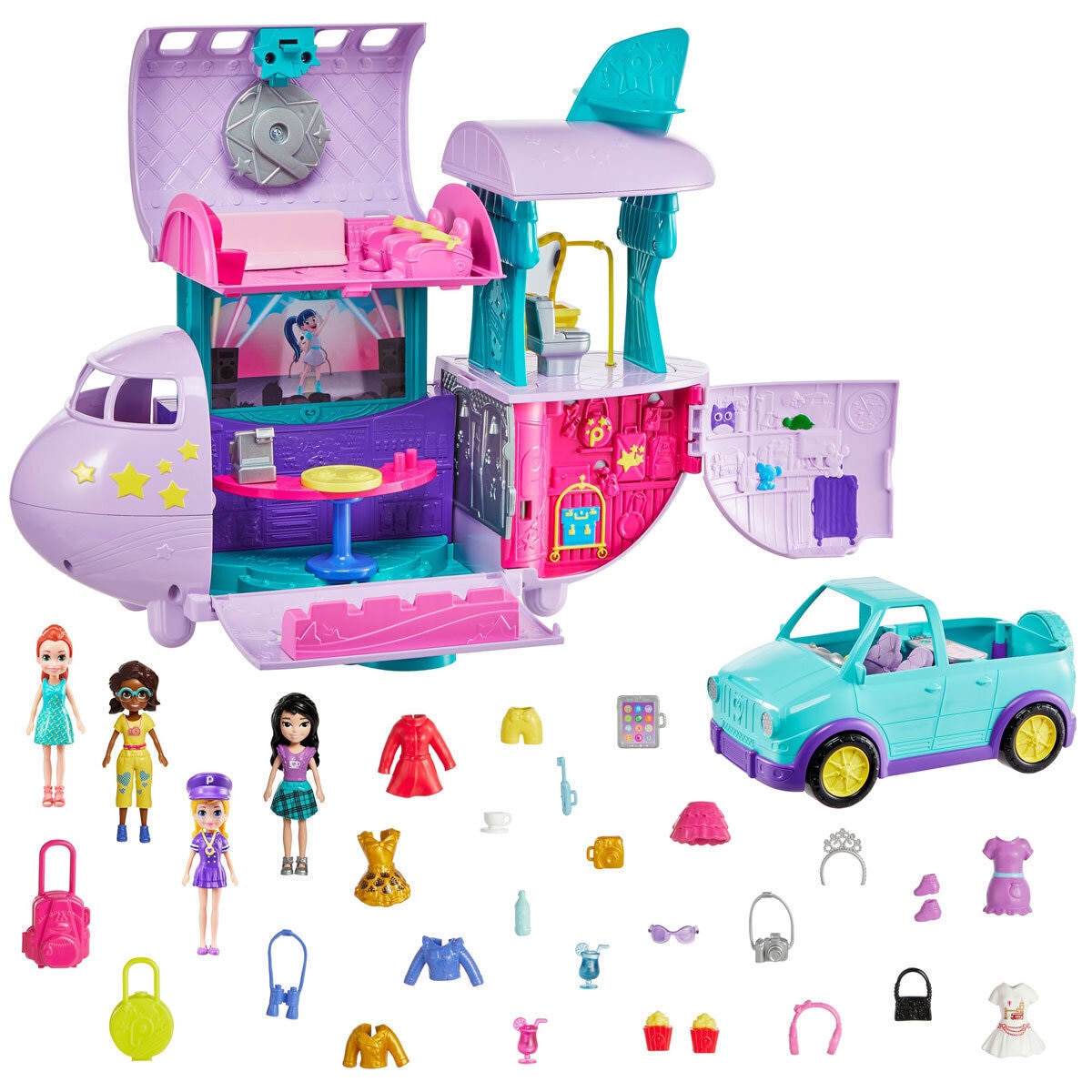 Polly pocket airplane deals set