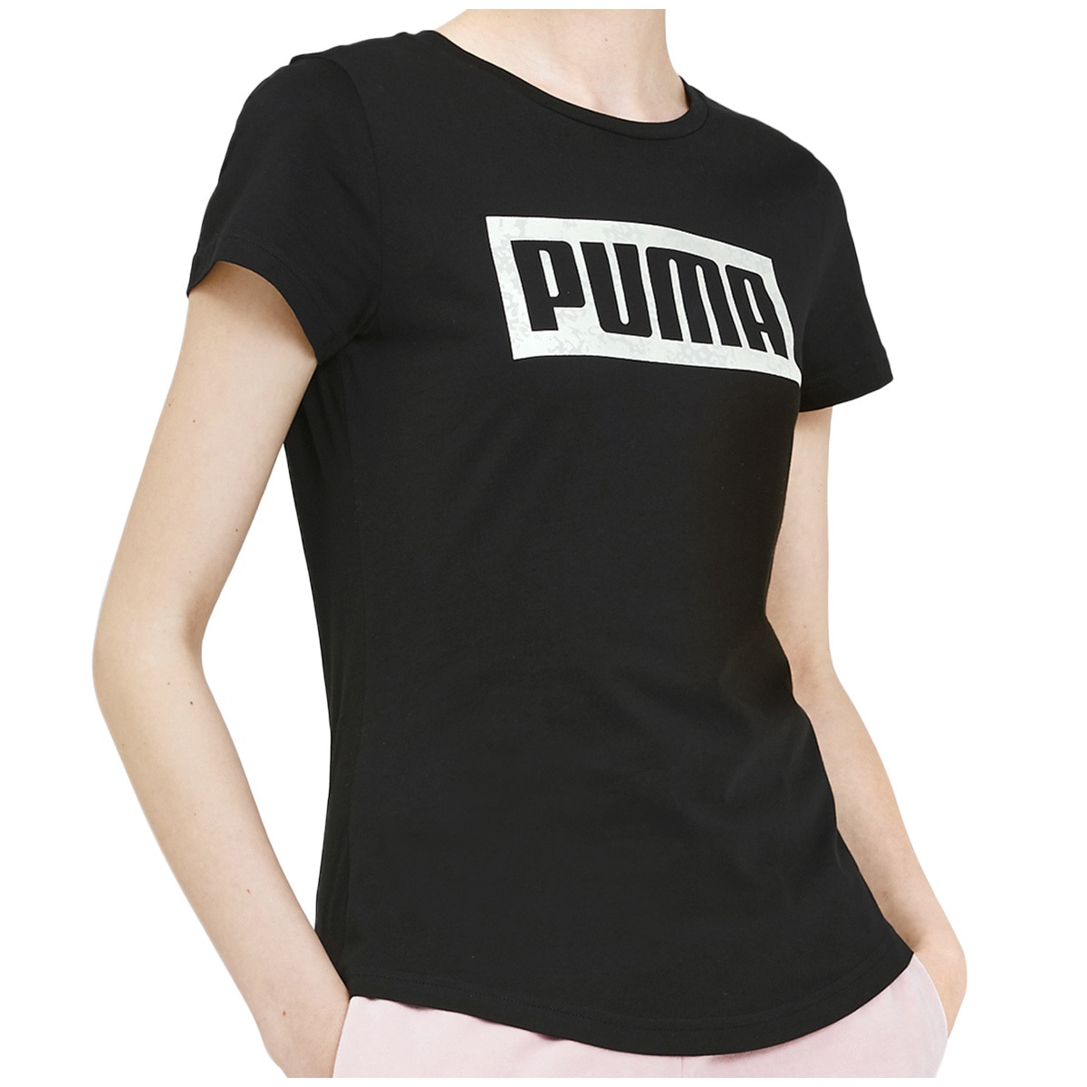 Puma-Women's Graphic Logo Tee - Black