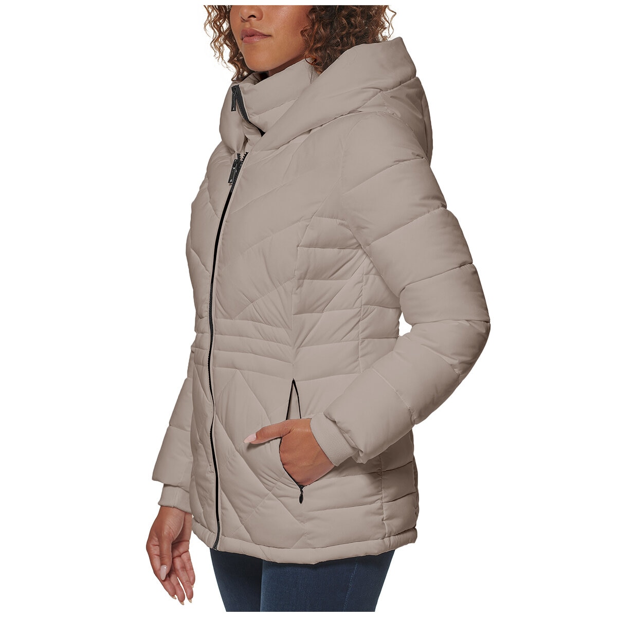 CK Women's Puffer Jacket Cappuccino