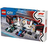 LEGO City F1 Garage & Mercedes-AMG & Alpine Cars Toy Playset 60444