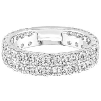 18KT White Gold 2.00ctw Double Row Diamond Band