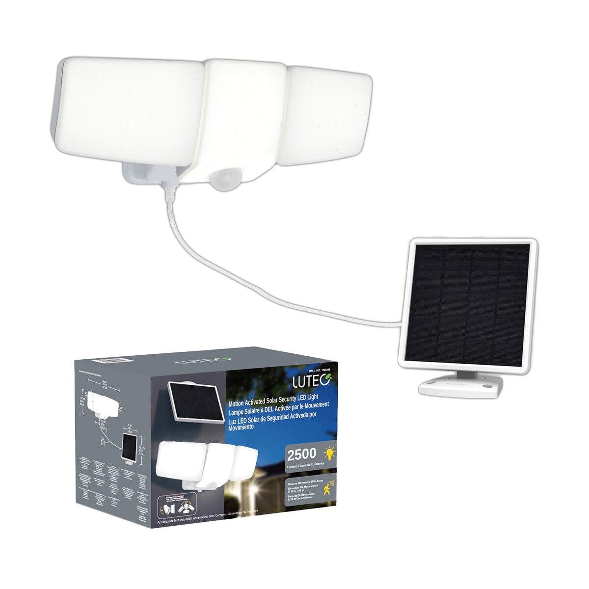 Lutec Solar Security LED Light Motion Activated LM030481AU-150 Lutec Solar Security LED Light Motion Activated LM030481AU-150