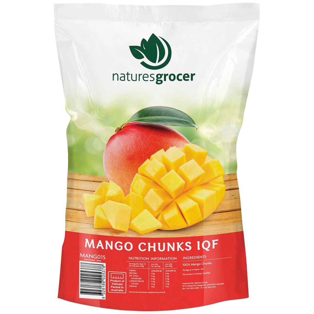 Natures Grocer Mango Chunks 1.5kg