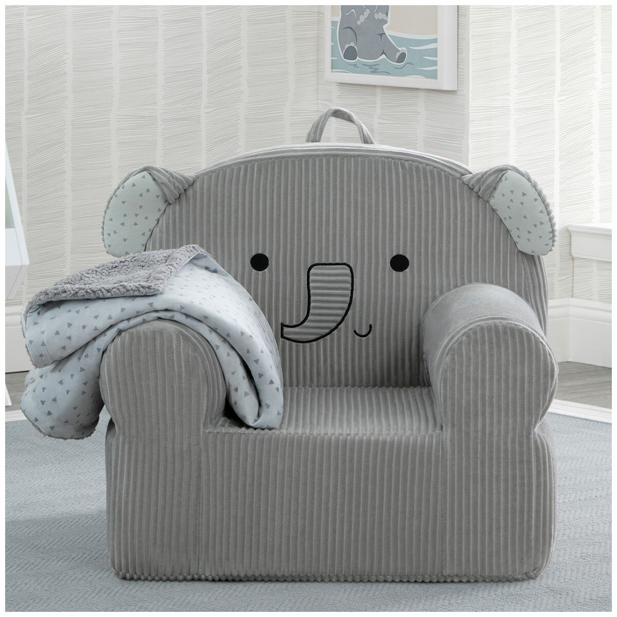 Cozee Kids' Animal Chair with Plush Blanket - Elephant Cozee Kids' Animal Chair with Plush Blanket - Elephant