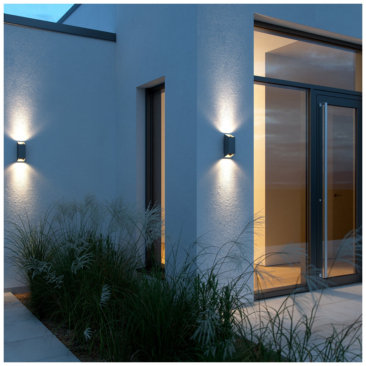 Nordlux Nico Square 22 Anthracite Outdoor Wall Light  IP54 GU10