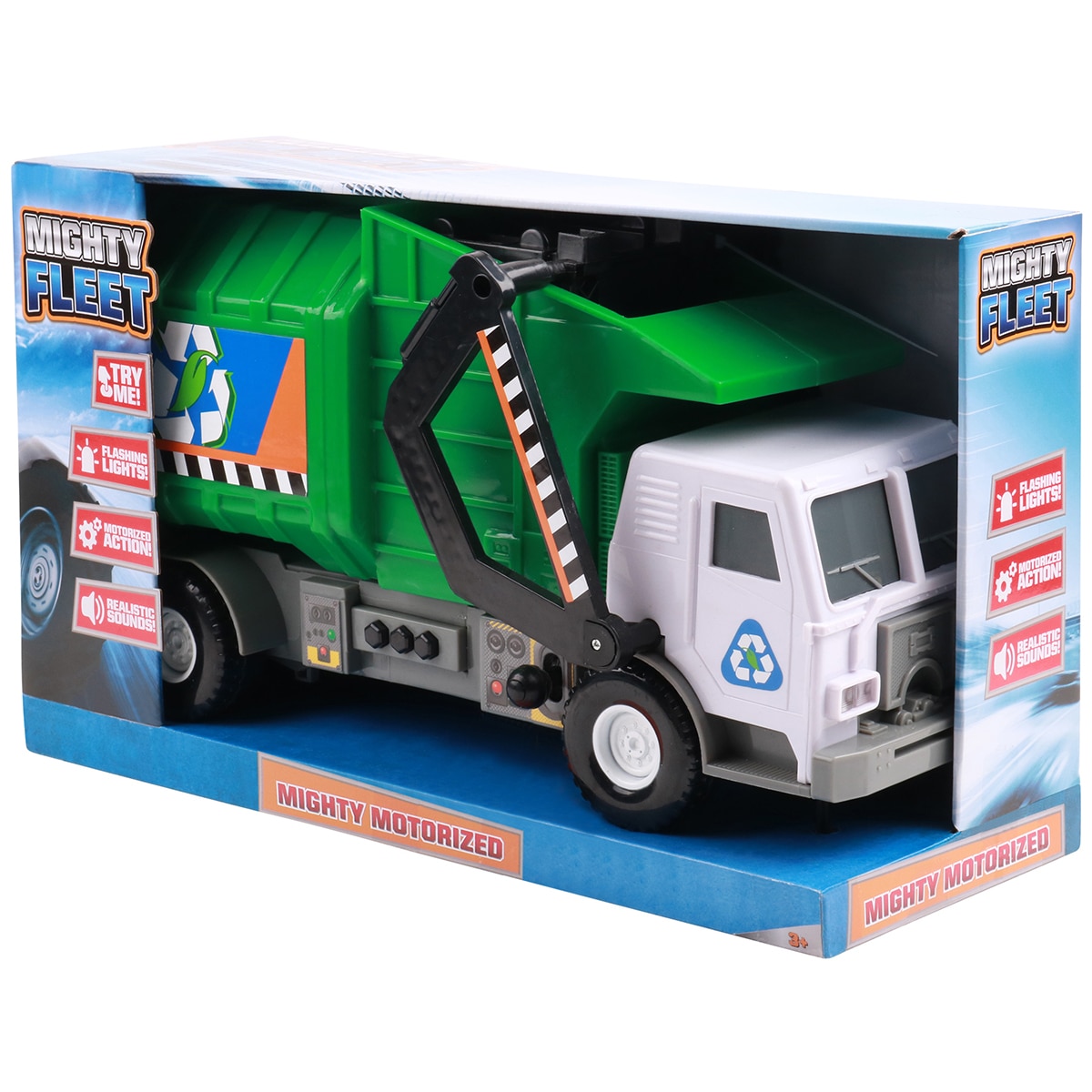 mighty fleet motorized garbage truck toy