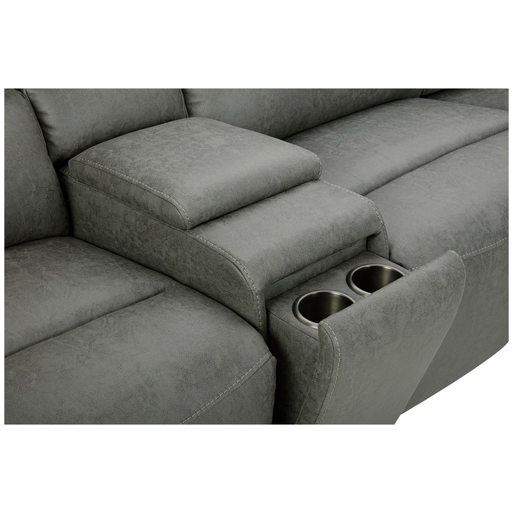 Gilman Creek Fabric Power Reclining Sectional With Power Headrests ...