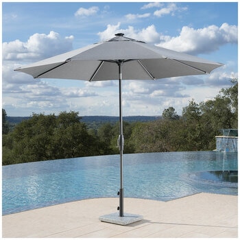 SunVilla Graphite LED Market Umbrella 3M SunVilla Graphite LED Market Umbrella 3M