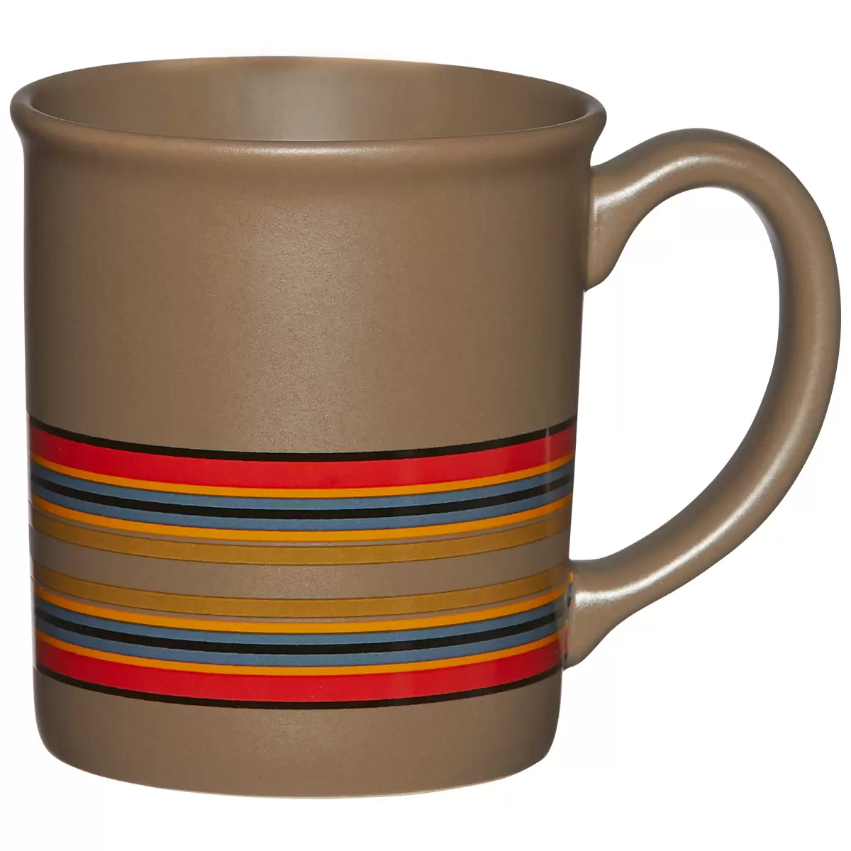 Pendleton Ceramic Mugs 4 Piece Set Camp Stripe Matte