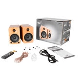 Kanto YU6 200W Powered Bookshelf Speakers Bamboo KO-YU6BAMBOO-I