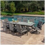 SunVilla Cobalt 9 Piece Woven Dining Set