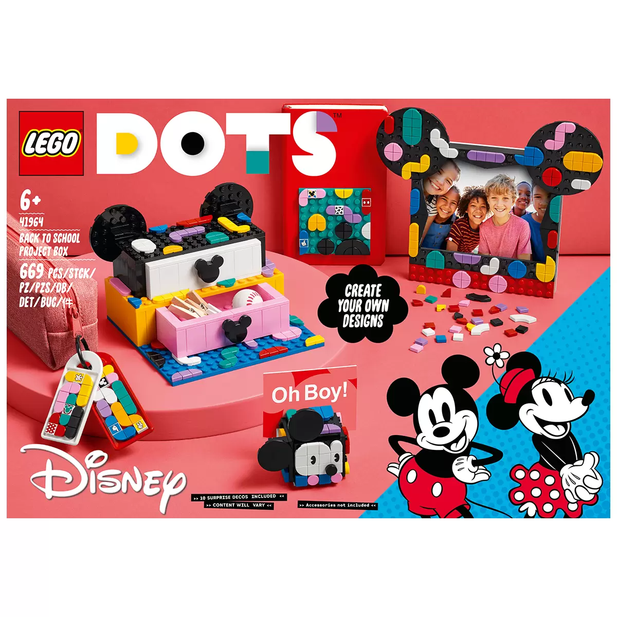 LEGO Dots Mickey Mouse and Minnie Mouse Back to School Project Box 41963