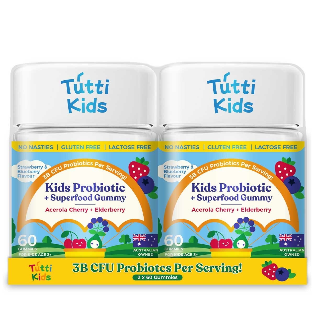 Tutti Kids Probiotic + Superfood 2 x 60 Gummies Tutti Kids Probiotic + Superfood 2 x 60 Gummies