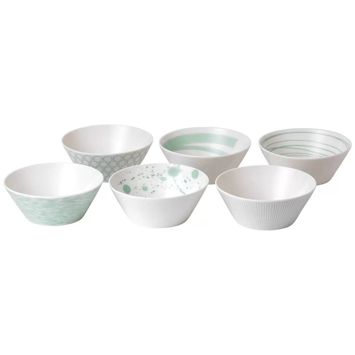 Royal Doulton Pacific Cereal Bowls 16cm Mint 6 Piece