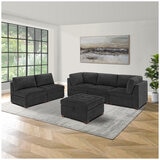 Thomasville 6 PC Modular Fabric Sectional