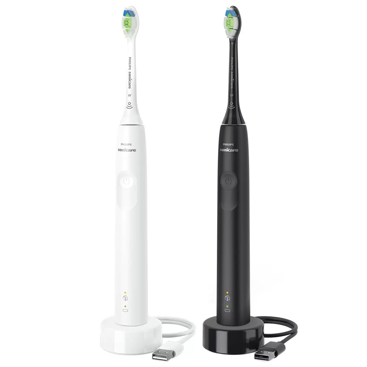 Philips Sonicare 3100 Range Black and White Bundle Pack Toothbrush HX3676/34