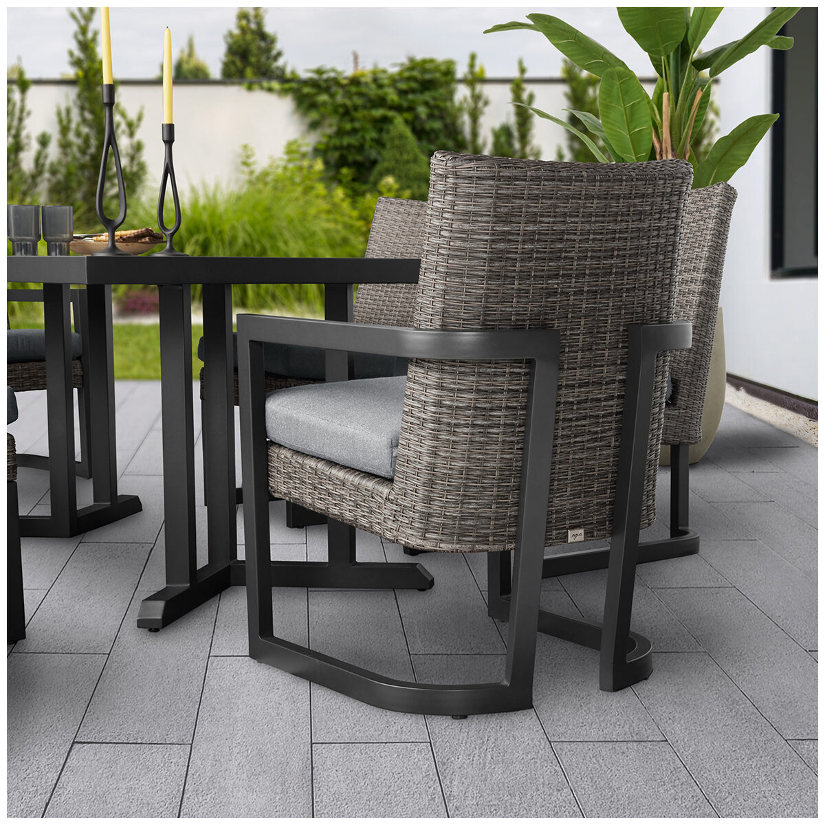 Agio Luna 7 Piece Woven Dining Set Agio Luna 7 Piece Woven Dining Set