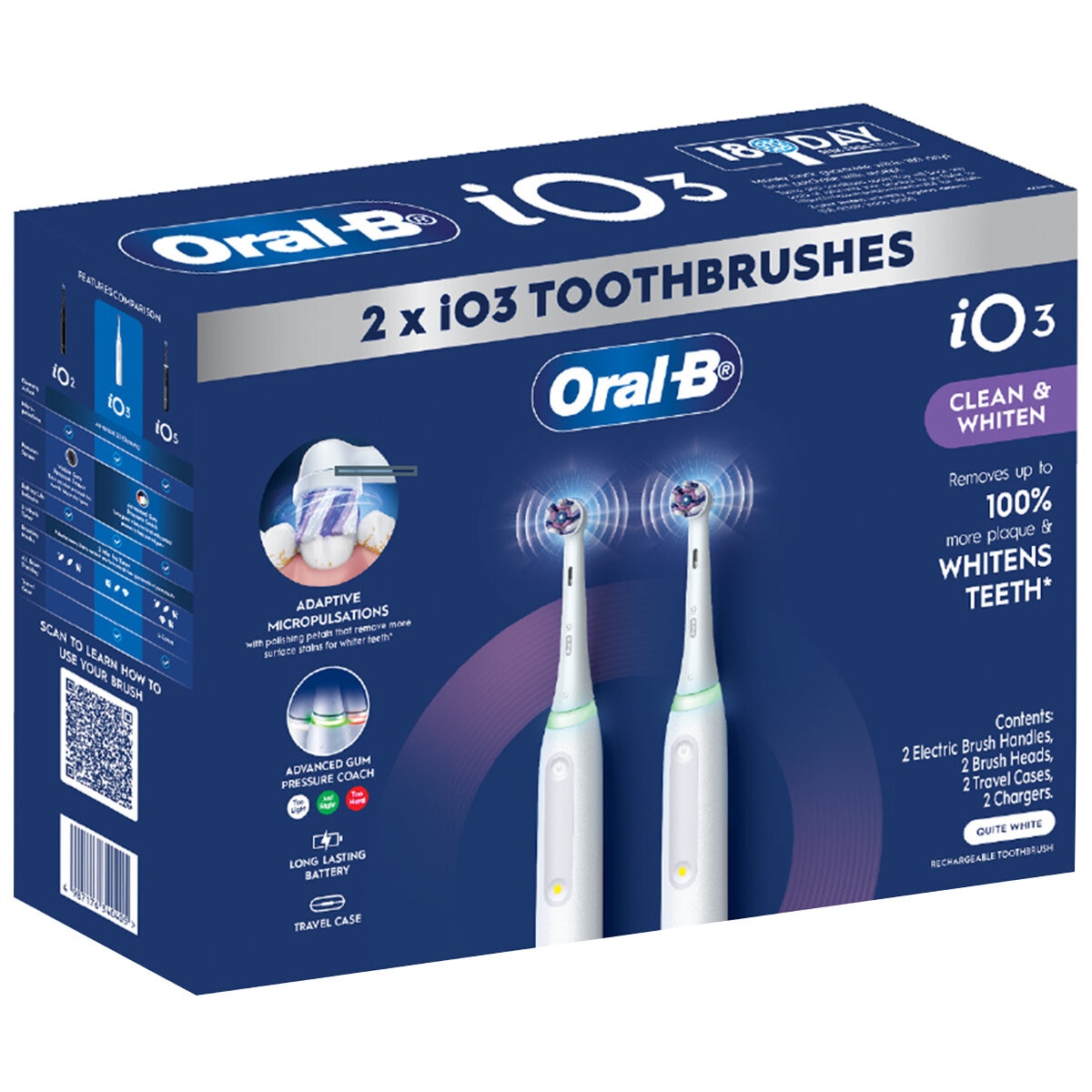 Oral B-IO3 Series 3 Dual Handle Electric Toothbrush Oral B-IO3 Series 3 Dual Handle Electric Toothbrush