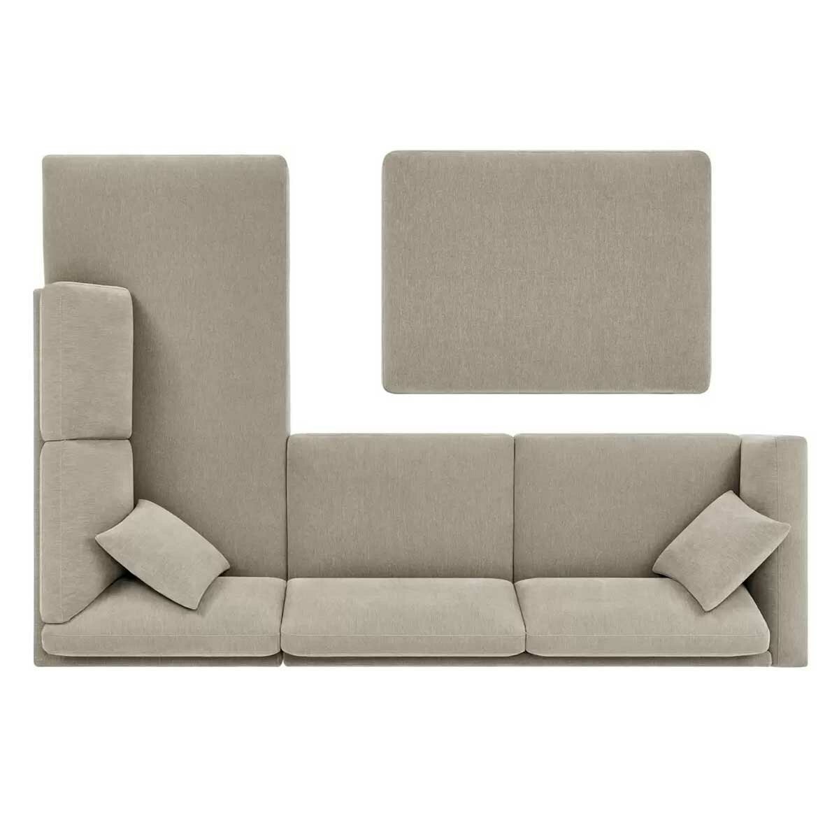 Thomasville 3 Piece Fabric Sectional with Storage Ottoman Thomasville 3 Piece Fabric Sectional with Storage Ottoman