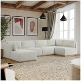 Henredon 6 Piece Fabric Modular Sectional with Ottoman