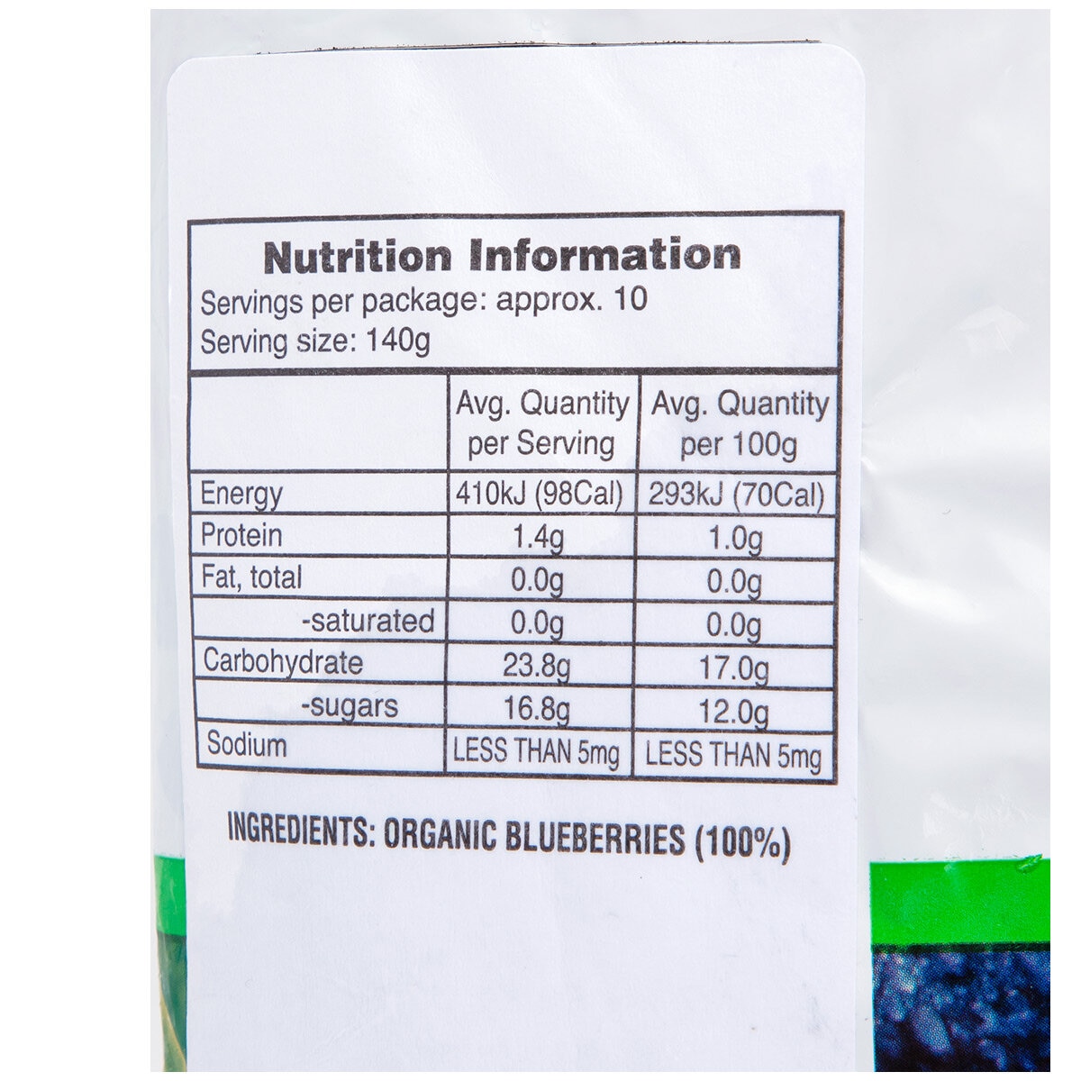 Kirkland Signature Organic Blueberries 1.36kg