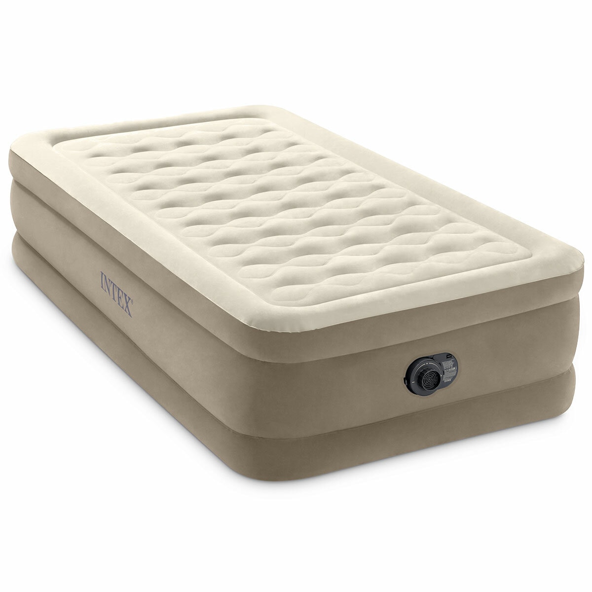 Intex Twin Ultra Plush Airbed With Fiber-Tech Rp Intex Twin Ultra Plush Airbed With Fiber-Tech Rp