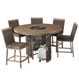 Agio Prairieview 7 Piece High Dining Fire Set