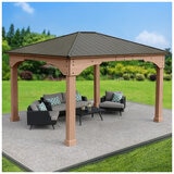 Yardistry 4.3 x 3.7 Metre Grand Gazebo with Aluminium Roof