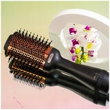 Tymo Hot Air Brush Ionic Hair Dryer and Volumiser Black and Champaign Gold HC300