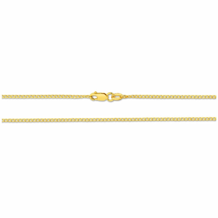 18KT Yellow Gold Flat Curb Bracelet 1g 18KT Yellow Gold Flat Curb Bracelet 1g