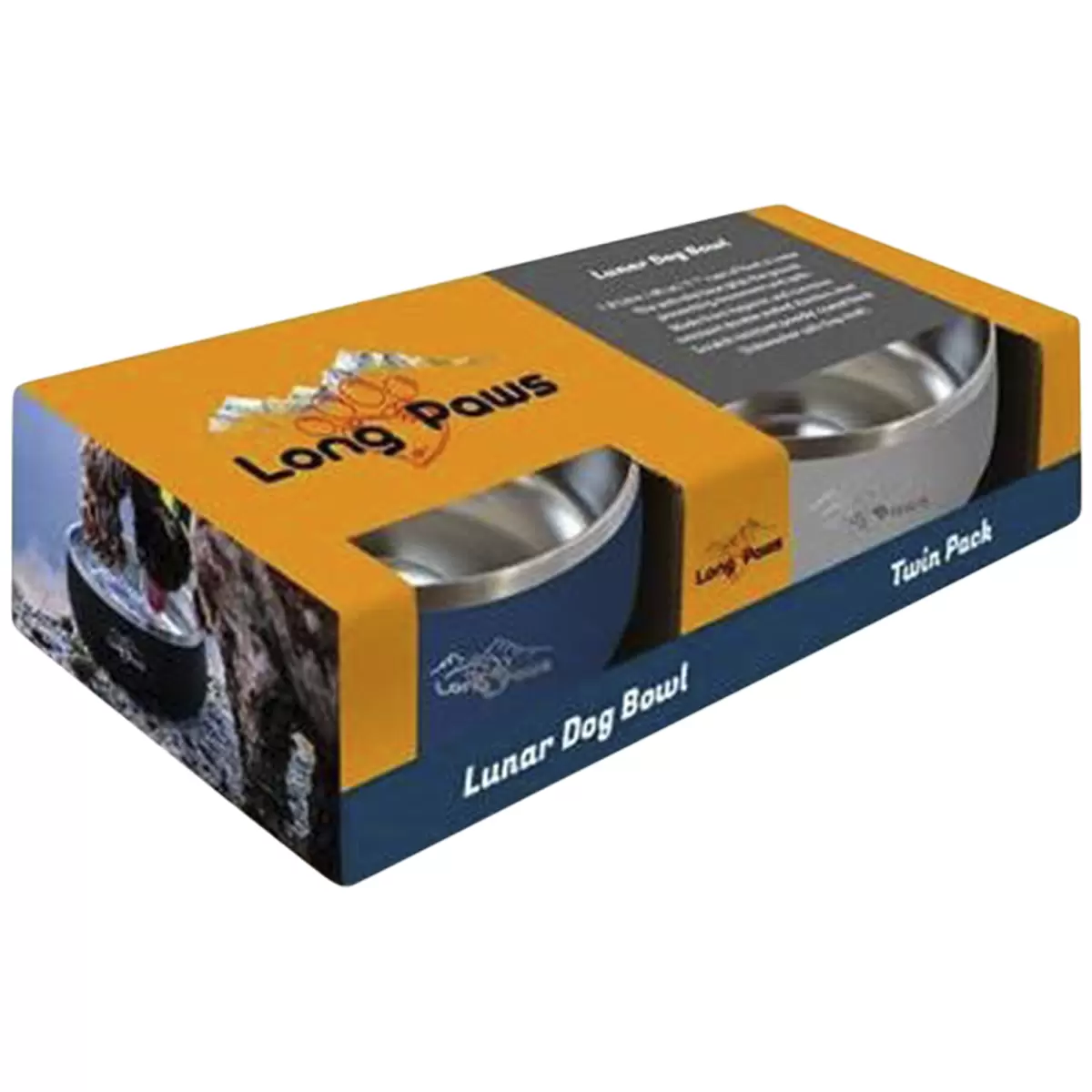 Long Paws Lunar Dog Bowls 2 Pack