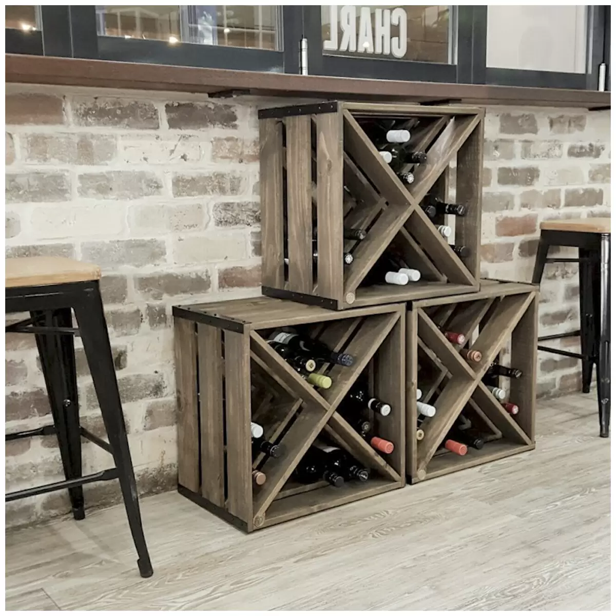 Wine Stash Industrial Wine Cube