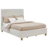 Thomasville Fabric Upholstered Queen Bed Beige