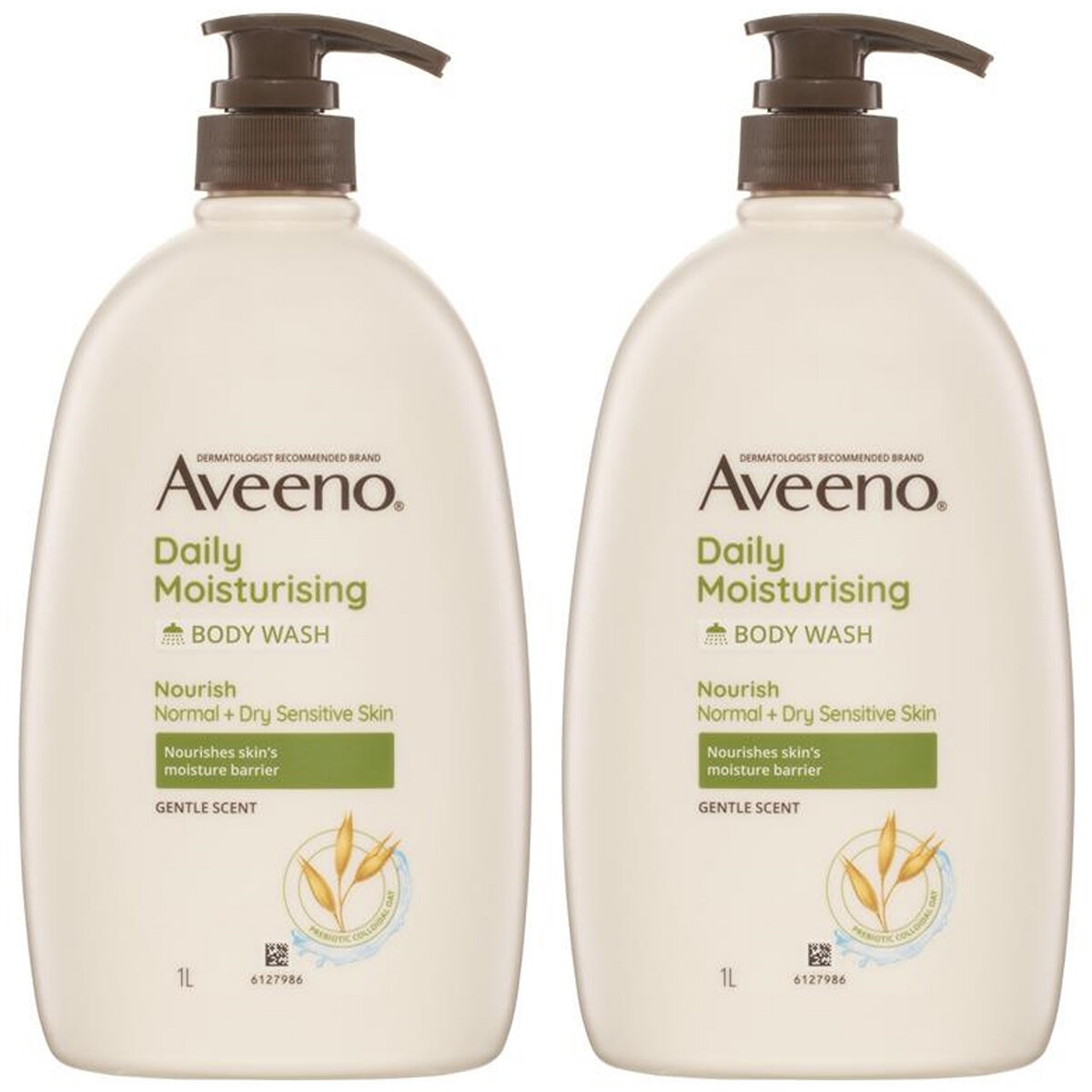 Aveeno Daily Moisturising Body Wash Gentle Scent 2x1L