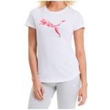 Puma-Women's Graphic Logo Tee - White