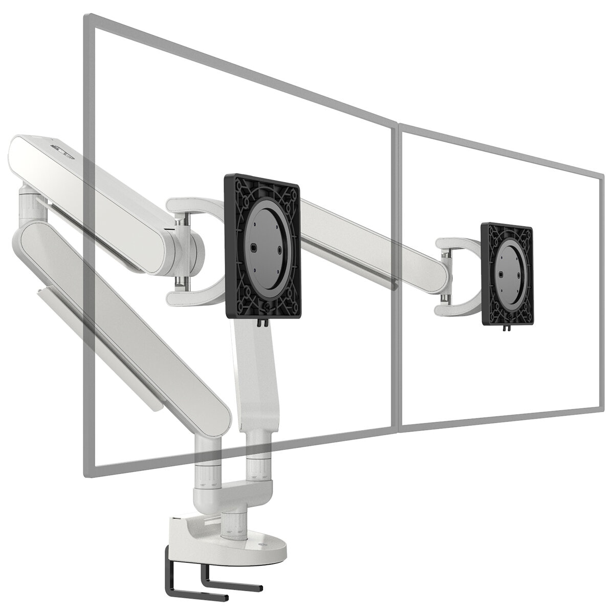 ZGO ZG2 Dual Monitor Arm White ZGO-ZG2-WH