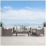 Milea 4 Piece Outdoor Seating Set Blue