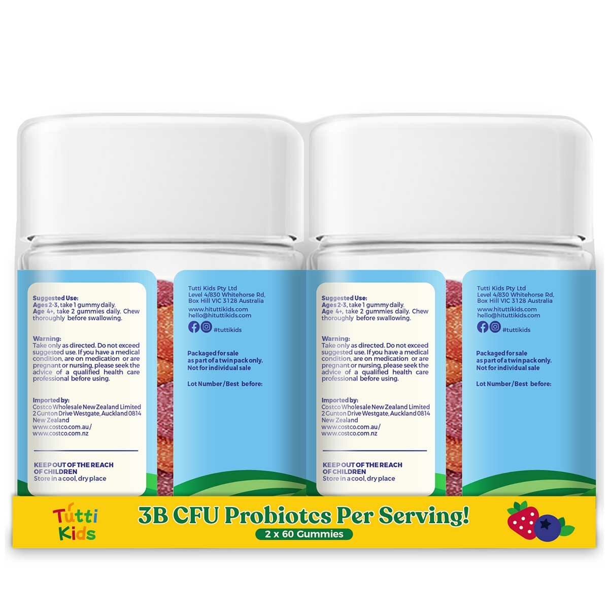 Tutti Kids Probiotic + Superfood 2 x 60 Gummies Tutti Kids Probiotic + Superfood 2 x 60 Gummies