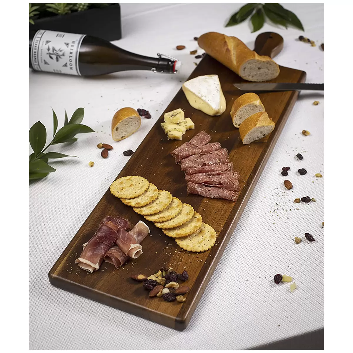 BirdRock Home Acacia Wooden Serving Tray 78.7cm